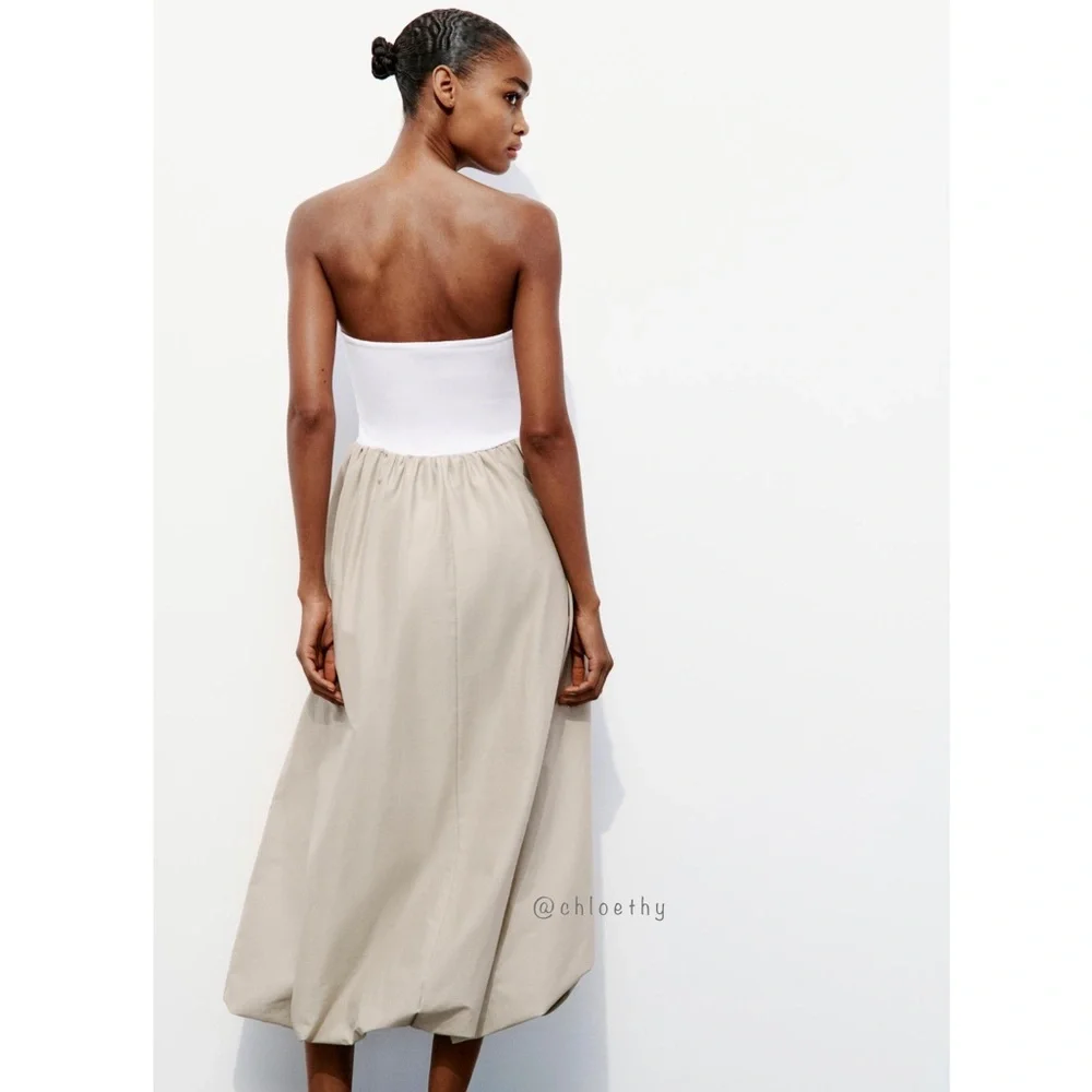 Zara COMBINATION BALLOON DRESS_9